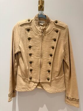 Denim & Supply Ralph Lauren Sand/Tan Military-Style Double-Breasted Jacket